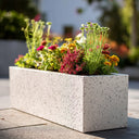 Zinc Galvanised Stone Effect Trough Planter