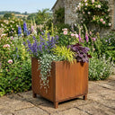 80cm Corten Steel Square Planter with Feet