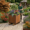 80cm Corten Steel Square Planter with Feet
