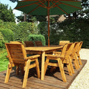 Turn your balcony into a haven of relaxation with this compact 8-seater patio set, offering a cozy spot to unwind.