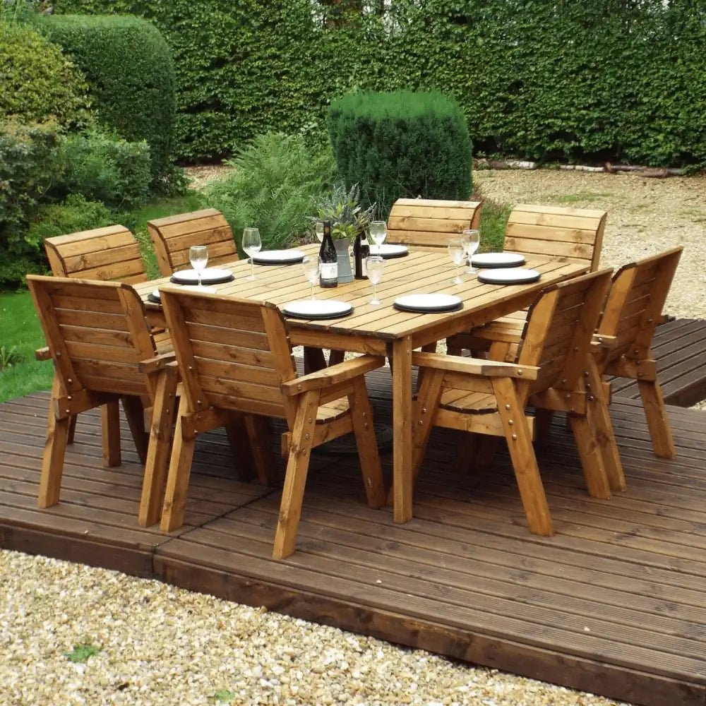 Transform your backyard into a culinary haven with this versatile 8-seater patio set, ideal for alfresco meals.