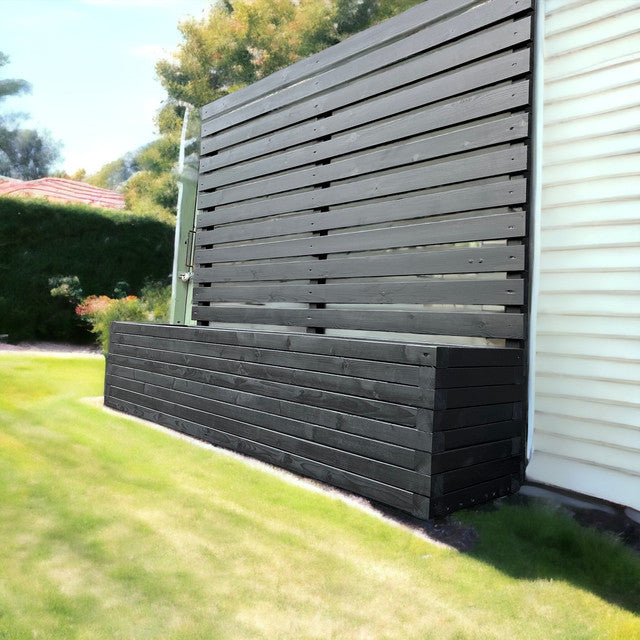 120cm Customisable Wood Trough Trellis Planter