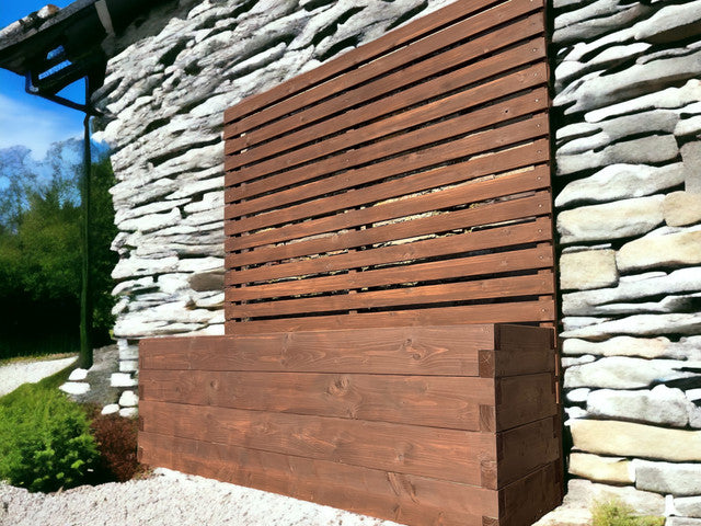 150cm Customisable Wood Trough Trellis Planter