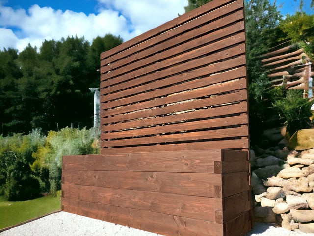 180cm Customisable Wood Trough Trellis Planter