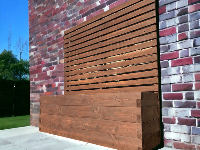 120cm Customisable Wood Trough Trellis Planter