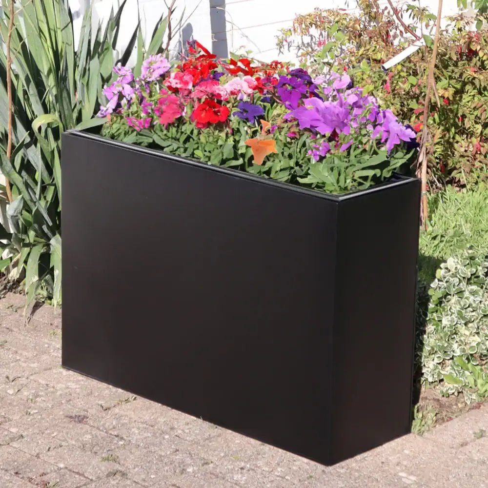 Premium trough planters made from high-quality aluminized aluzinc, resistant to all weather conditions