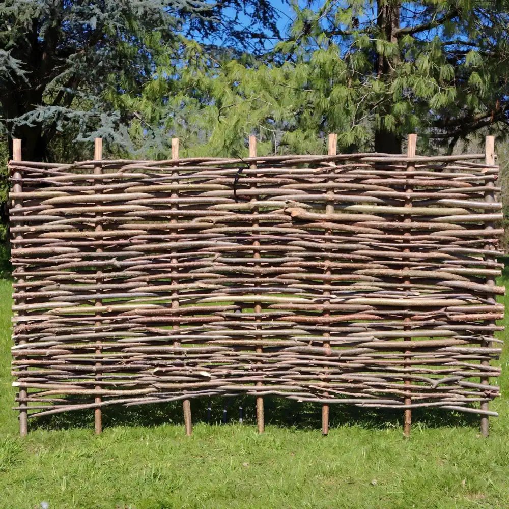 Hazel hurdles: Our hazel hurdles are perfect for creating a natural and rustic boundary, or for adding privacy to your garden