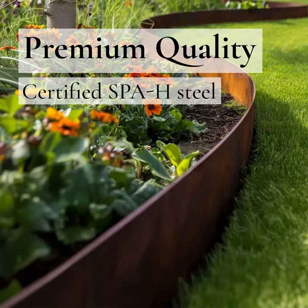 Certified Corten Steel Lawn Edging