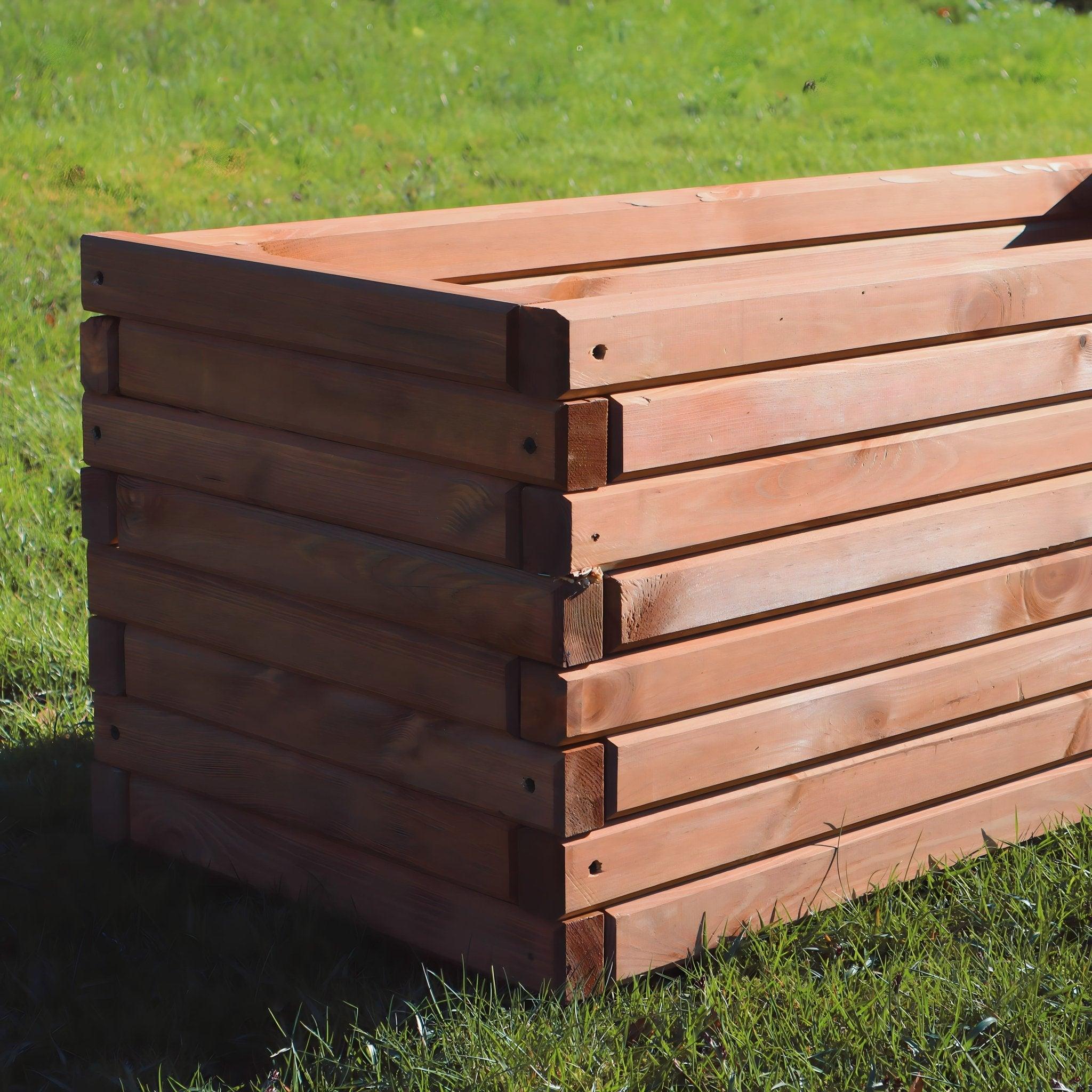 1.2m Pine Large Trough Planters by Woven WOod
