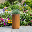 60cm Round Tall Cylinder Corten Steel Planter with Feet
