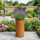80cm Round Tall Cylinder Corten Steel Planter with Feet