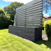 Customisable Wood Trough Trellis Planter