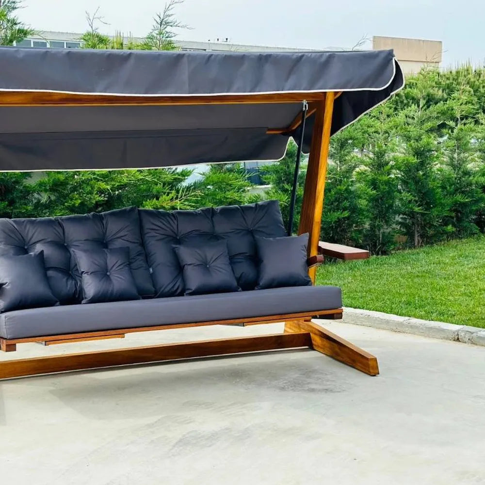 St Andrews 2600 3 Seater Swing Seat with Retractable Leg Rests and Side Table