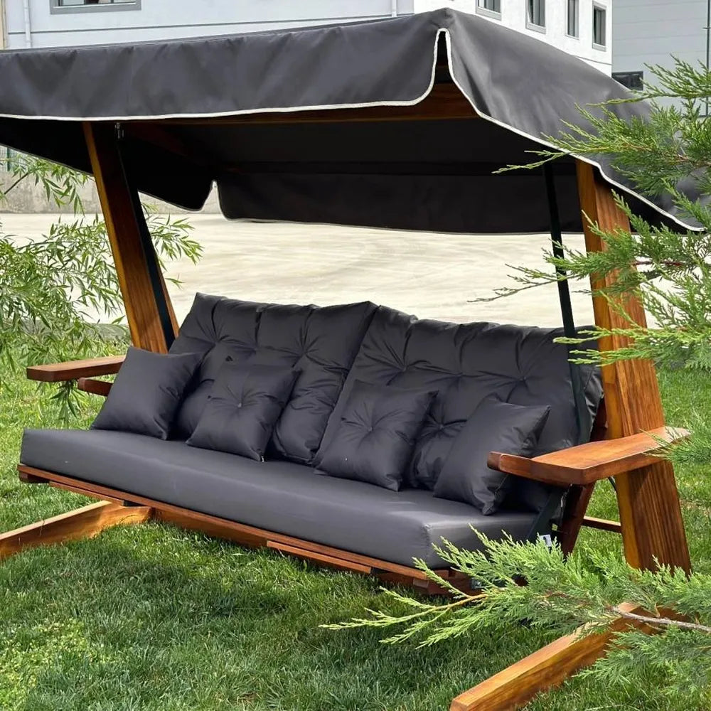 St Andrews 2600 3 Seater Swing Seat with Retractable Leg Rests and Side Table