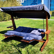 St Andrews 2600 3 Seater Swing Seat with Retractable Leg Rests and Side Table