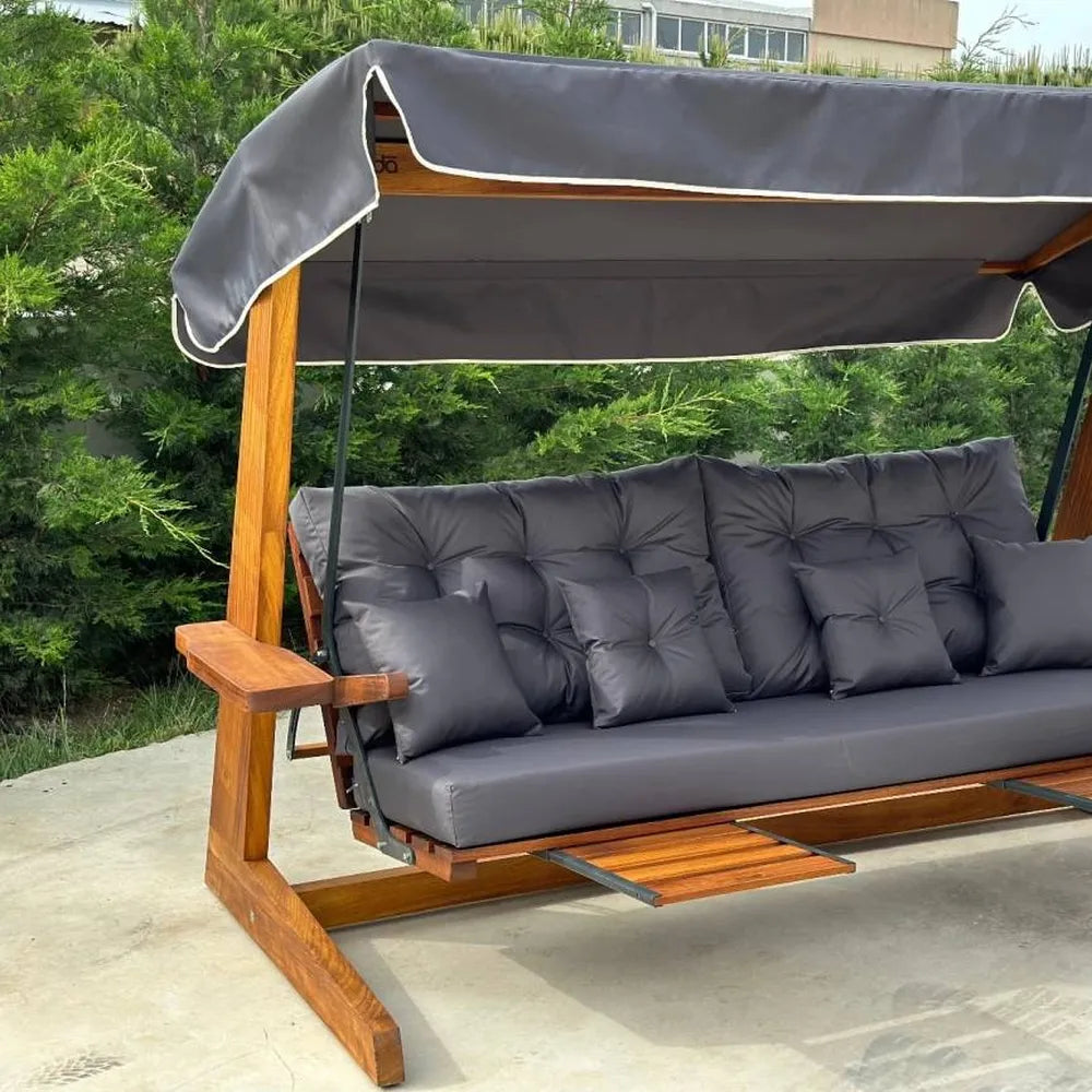 St Andrews 2600 3 Seater Swing Seat with Retractable Leg Rests and Side Table