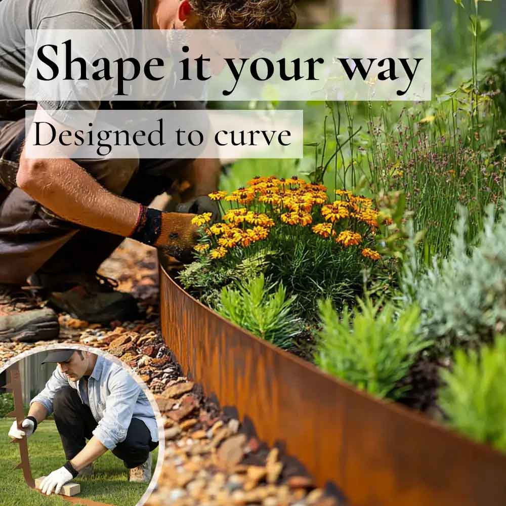 Curved Corten Steel Edging