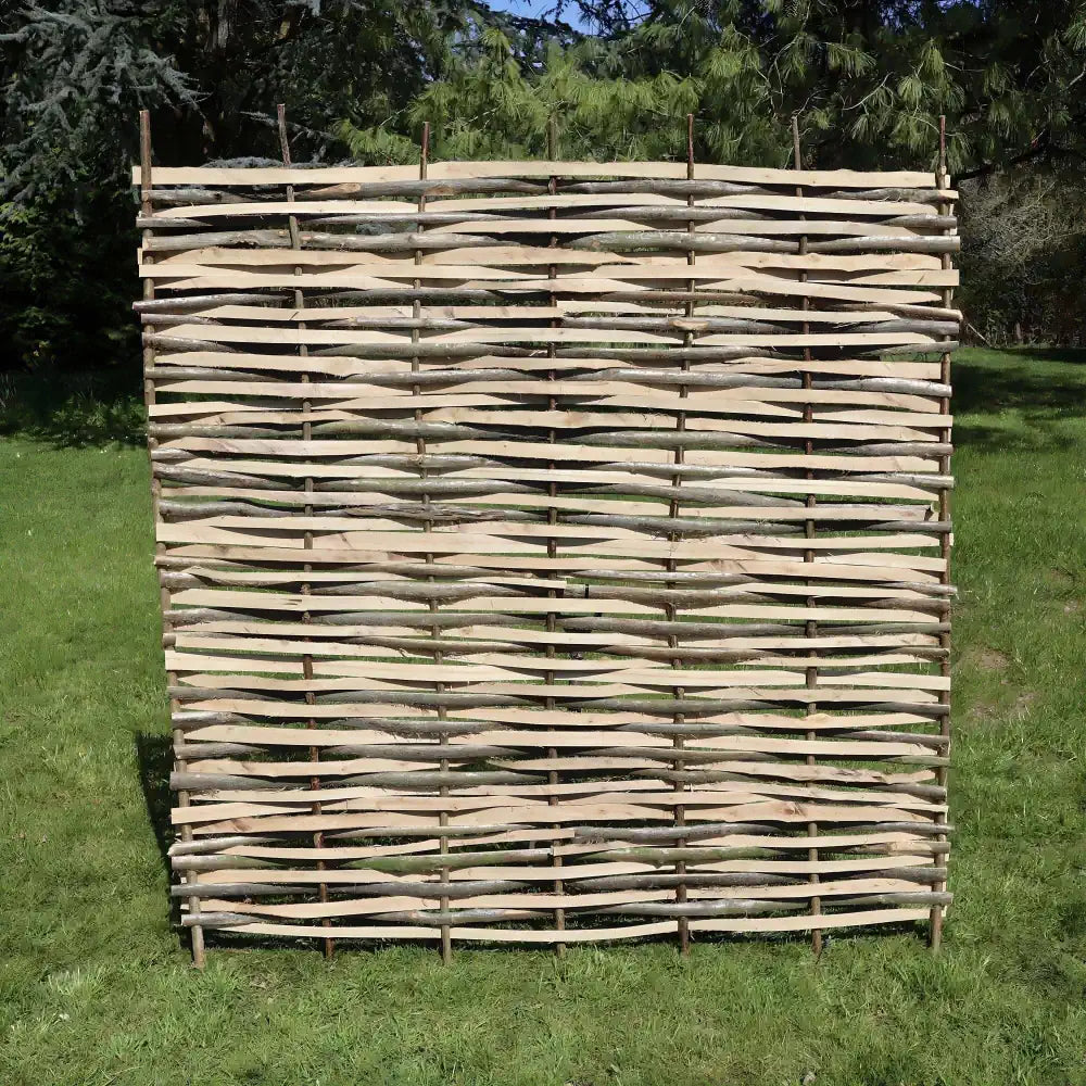 Artisanal Contemporary Split Hazel Hurdles with a Handcrafted Finish