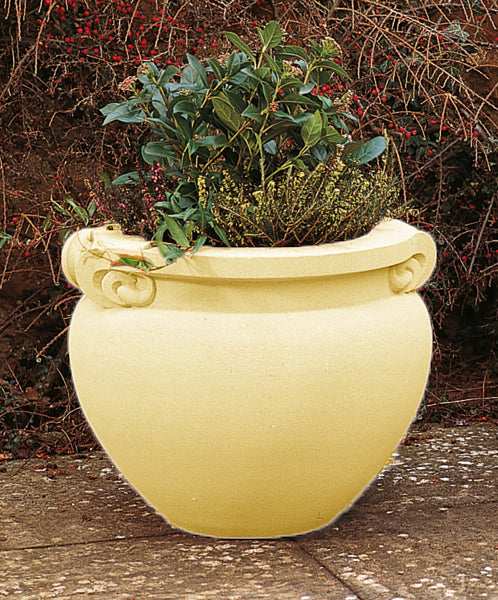 44cm Small Scrolled Jardiniere Stone Planter