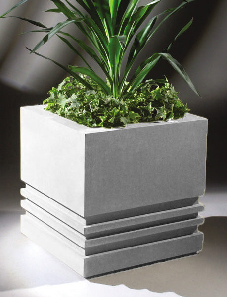 42cm Cube (lightweight) Stone Planter