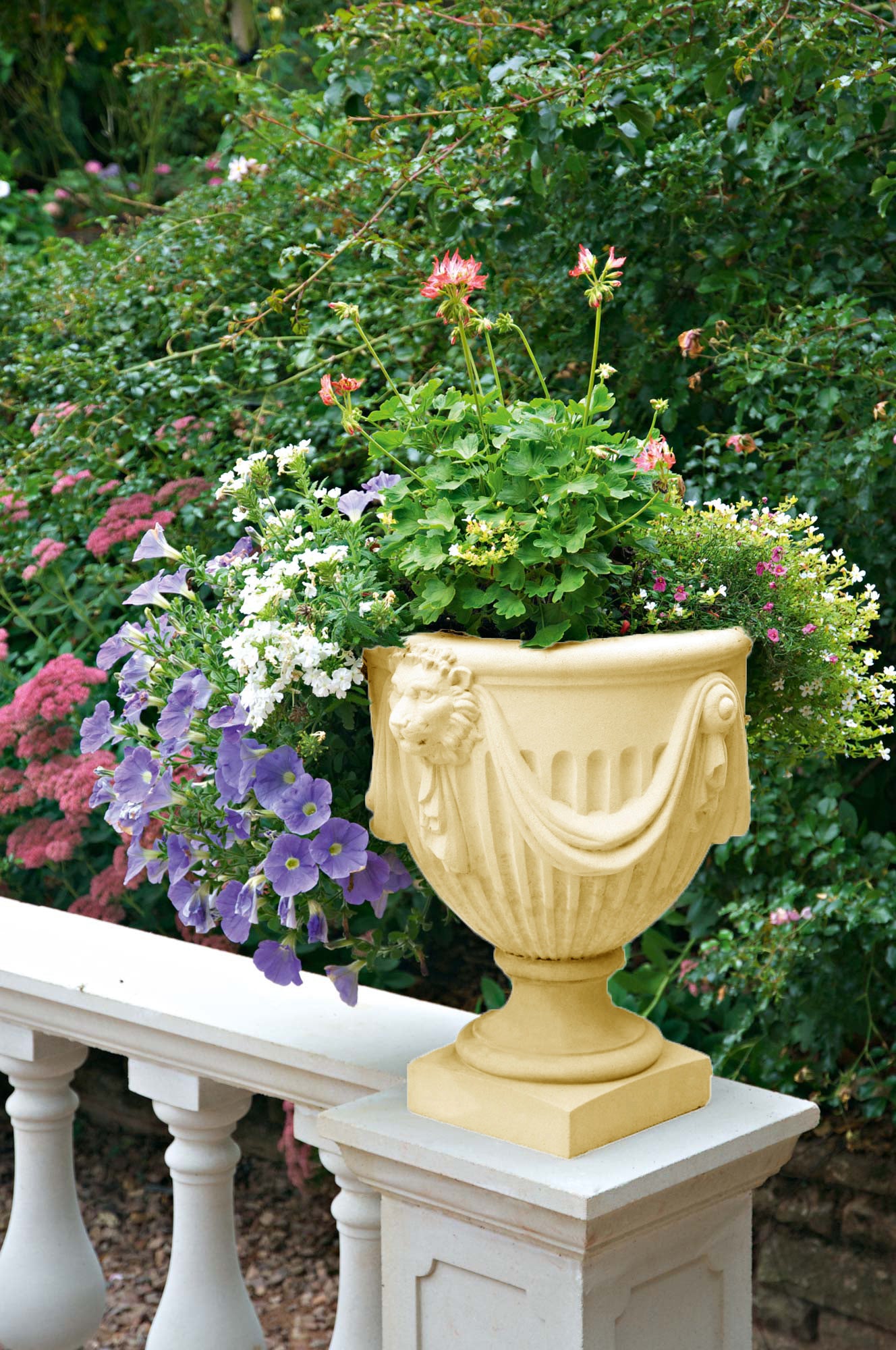 49.5cm Swagged Adam Vase Stone Planter