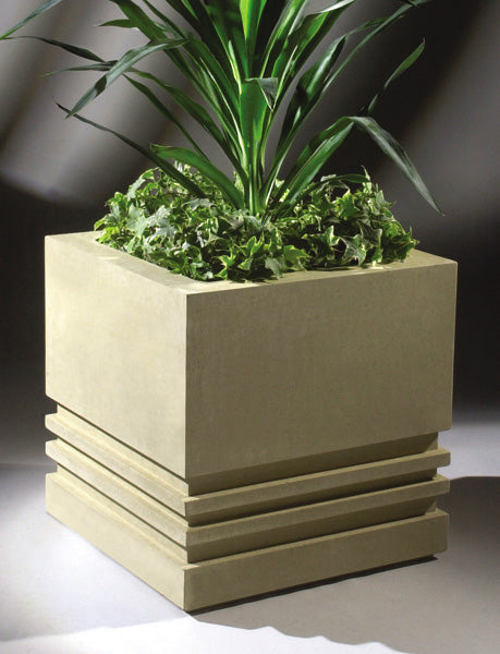 42cm Cube (lightweight) Stone Planter