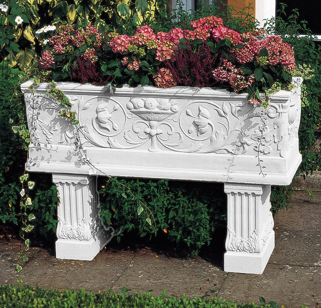 117cm Venetian Trough & supports Stone Planter