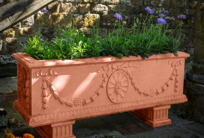 120cm Adam Stone Trough Planter