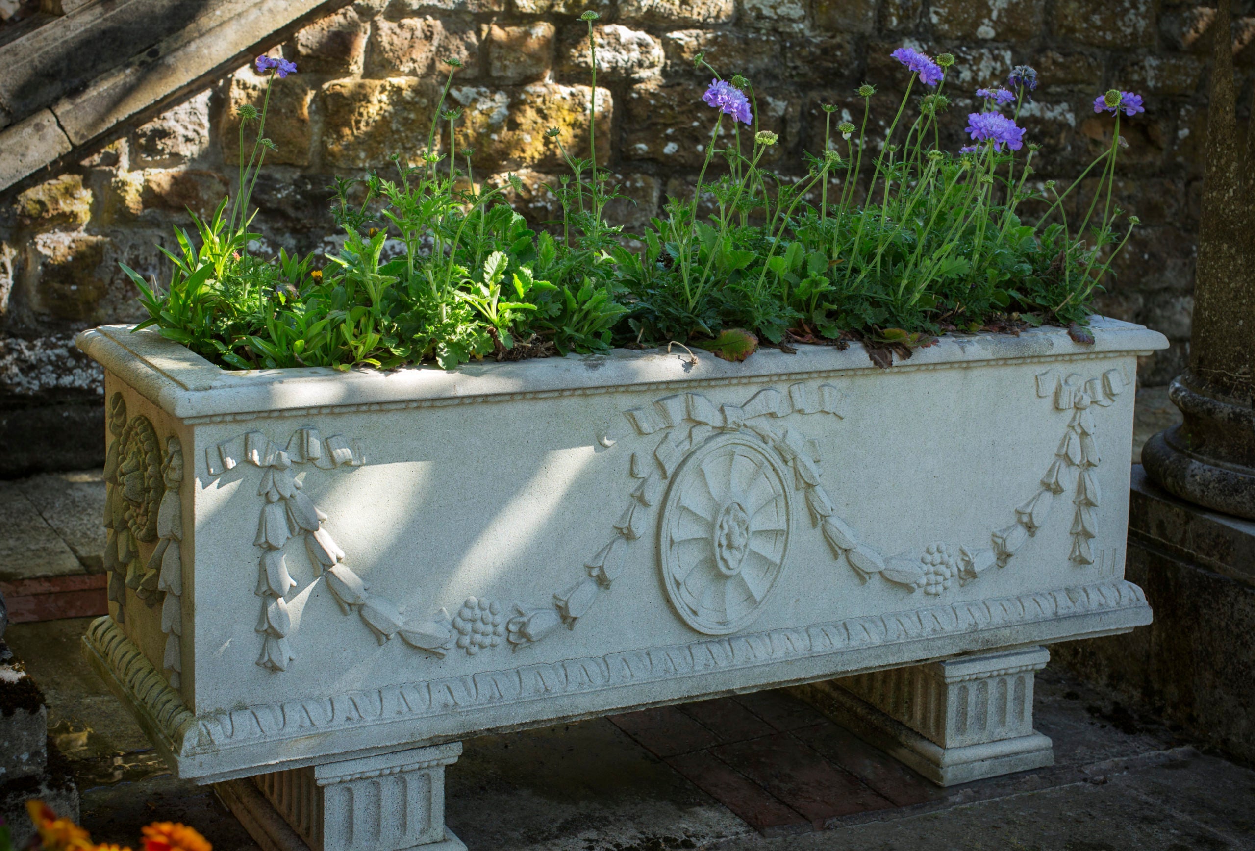 120cm Adam Stone Trough Planter