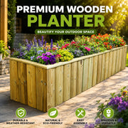Log Lap Wooden Planter Trough