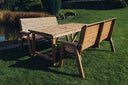 Valley Six Seat Set 1795 Table with 2 Three-Seater Benches