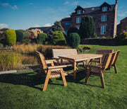 Valley Ten Seat Set 1795 Table with 2 Two-Seater Benches & 2 Three-Seater Benches