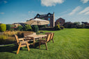 Valley Ten Seat Set 1795 Table with 2 Two-Seater Benches & 2 Three-Seater Benches