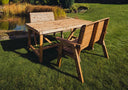 Valley Four Seat Set 99cm Table with 2 Two-Seater Benches