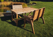 Valley Four Seat Set 99cm Table with 2 Two-Seater Benches