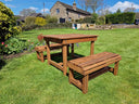 Valley Contemporary Table and Backless Bench Set Sits 4