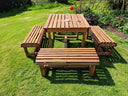 Valley Contemporary Table and Backless Bench Set Sits 8