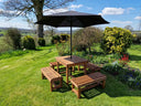 Valley Contemporary Table and Backless Bench Set Sits 8