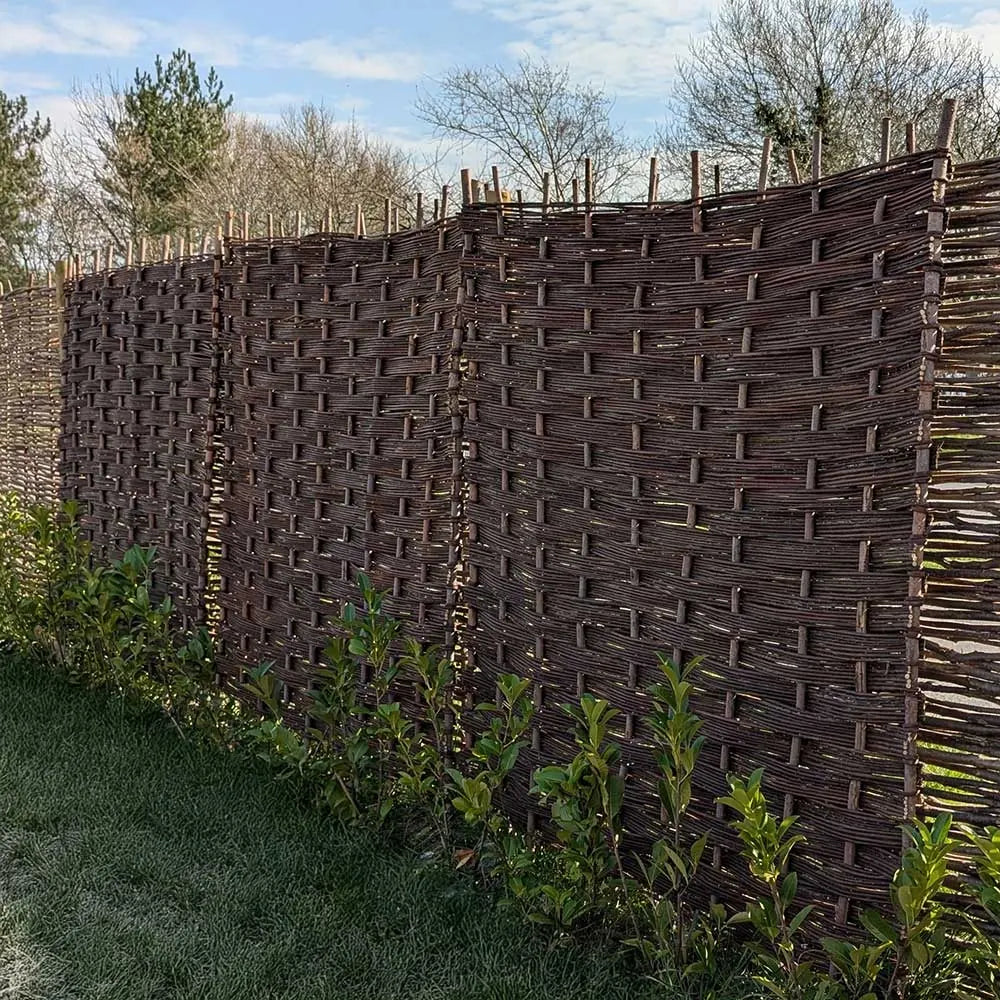 Wicker Pattern Panel Wicker Fence Panels – Woven Wood