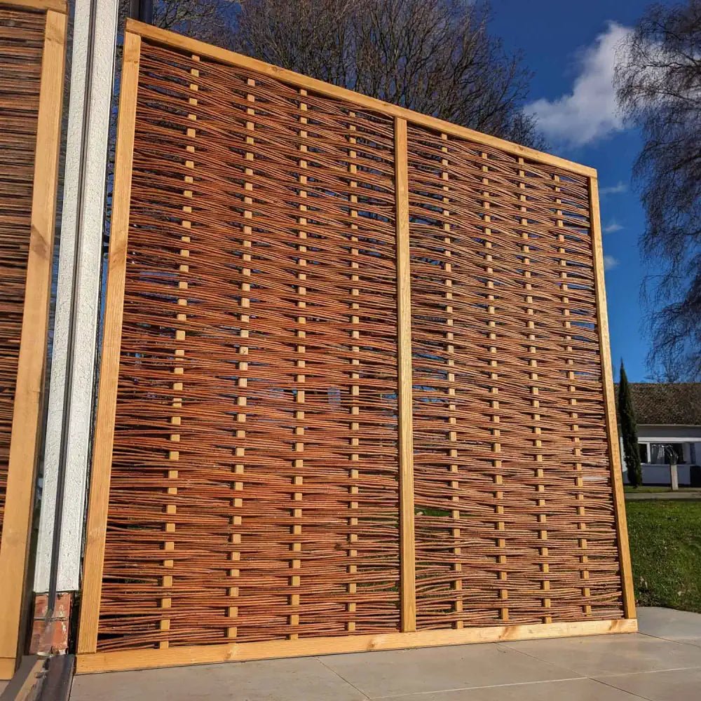 Define your property line or flower beds with the natural elegance of Willow Hurdle Fencing.