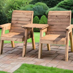 Wooden Lawn Furniture Love Seat for Gardens.