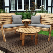 Wooden lounge seating for garden patios grey Woven Wood