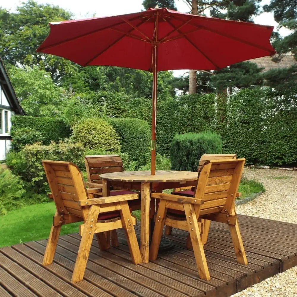 Relax in luxury with this teak garden furniture patio set. Enjoy long summer nights with friends and family on this weather-resistant and stylish set. 