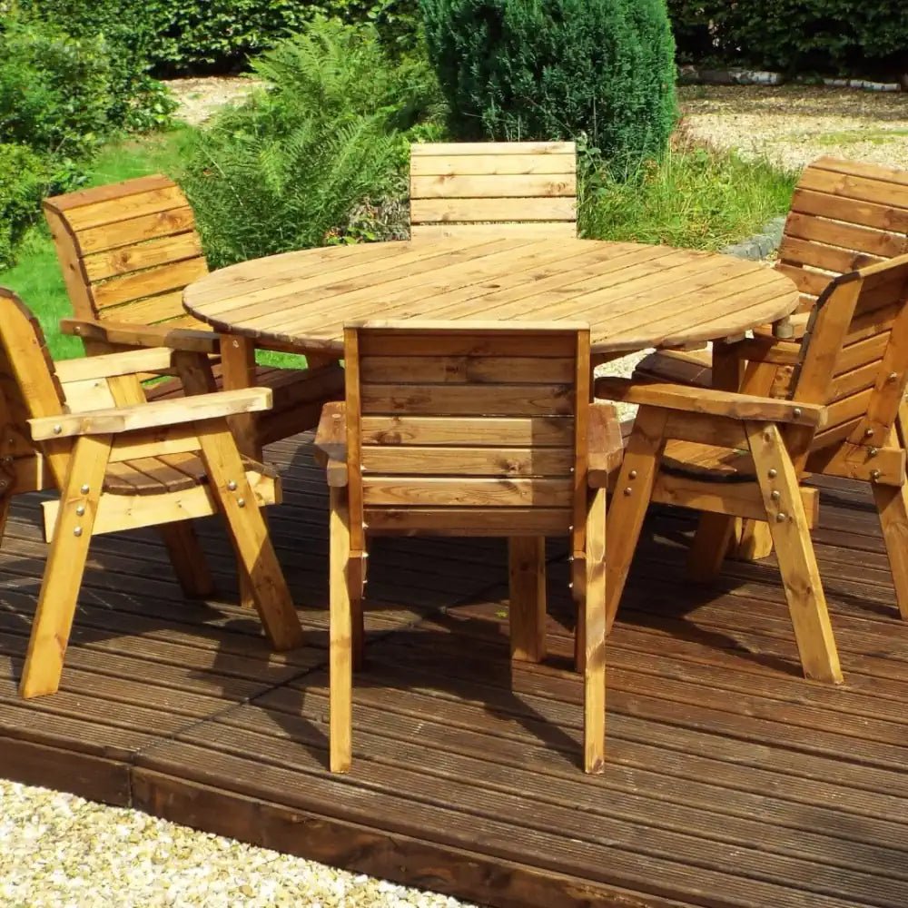 Enjoy leisurely afternoons gathered around a Wooden Garden Furniture Set, perfect for family picnics and game nights.