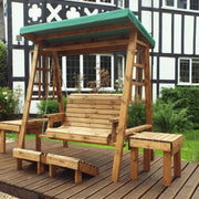 Enjoy leisurely afternoons swaying in this classic wooden swing seat.