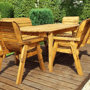 Host unforgettable gatherings with this spacious patio set, featuring an 8-seater table and comfortable wooden chairs.