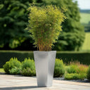90cm Zinc Galvanised Silver Tall Tapered Square Planter