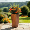70cm Zinc Galvanised Copper Tapered Square Planter