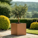 50cm Zinc Galvanised Copper Square Planter
