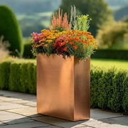 75cm Long Zinc Galvanised Copper 90cm Tall Trough Planter
